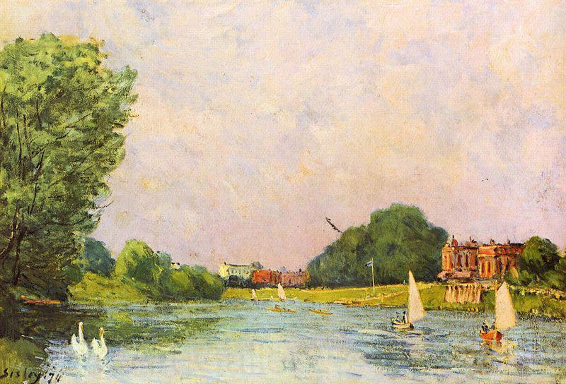 Alfred Sisley Themse bei Hampton Court Norge oil painting art